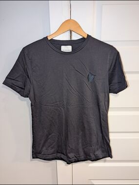 Inimigo 'Made In Portugal' Navy Crewneck T-Shirt with Heart Patch